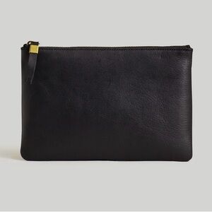 Madewell Black Leather Clutch